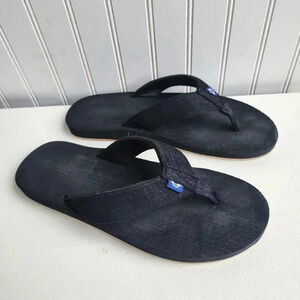 Dockers Men' Flip Flops Premium Sandals Lightweight Black Sz Large ( 9.5-10.5 )